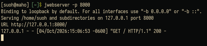 jwebserver en acción